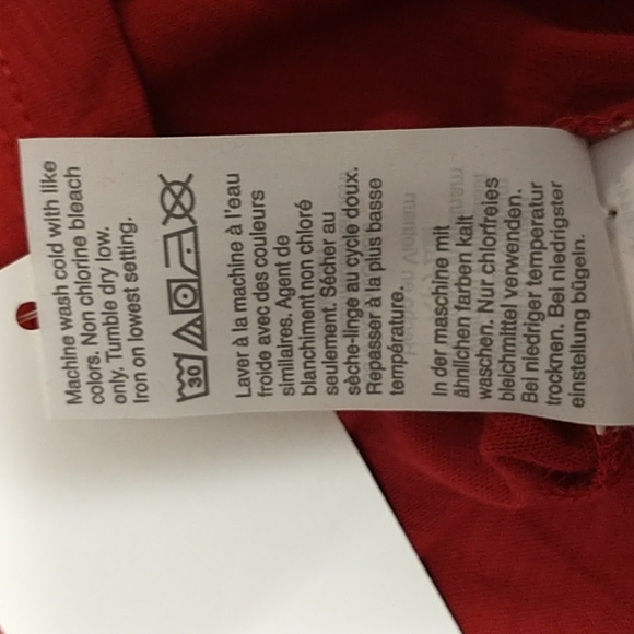 Madewell  3X Deep Carmine Red V Neck Short Sleeve Tee-Shirt- crop style - Picture 12 of 13